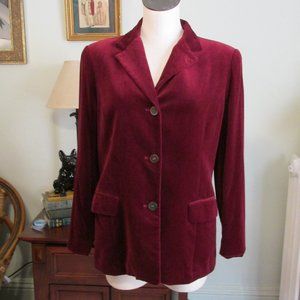 Burgundy Velvet Blazer